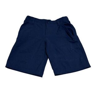 Under Armour Navy Blue Flat Front Athletic Golf Shorts